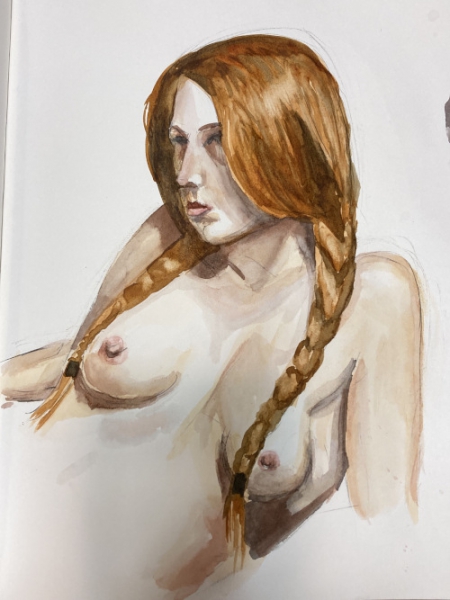 figure study (watercolor)